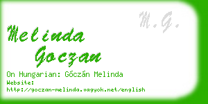 melinda goczan business card