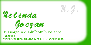 melinda goczan business card